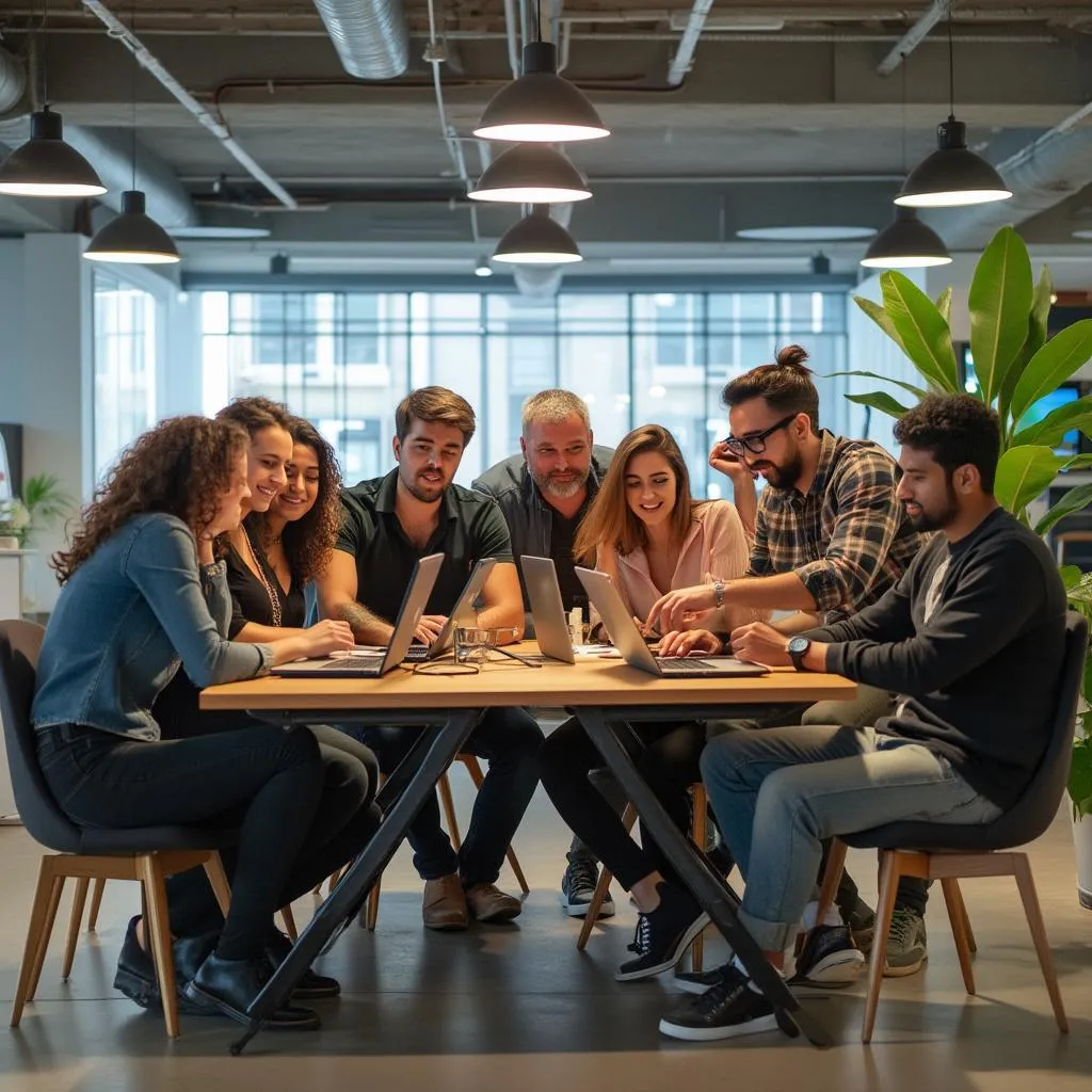 Equipo de startup tecnológica en Buenos Aires